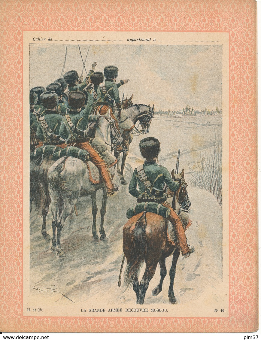 Couverture De Cahier - Gloires Militaires, La Grande Armée Découvre Moscou - Charaire - Protège-cahiers