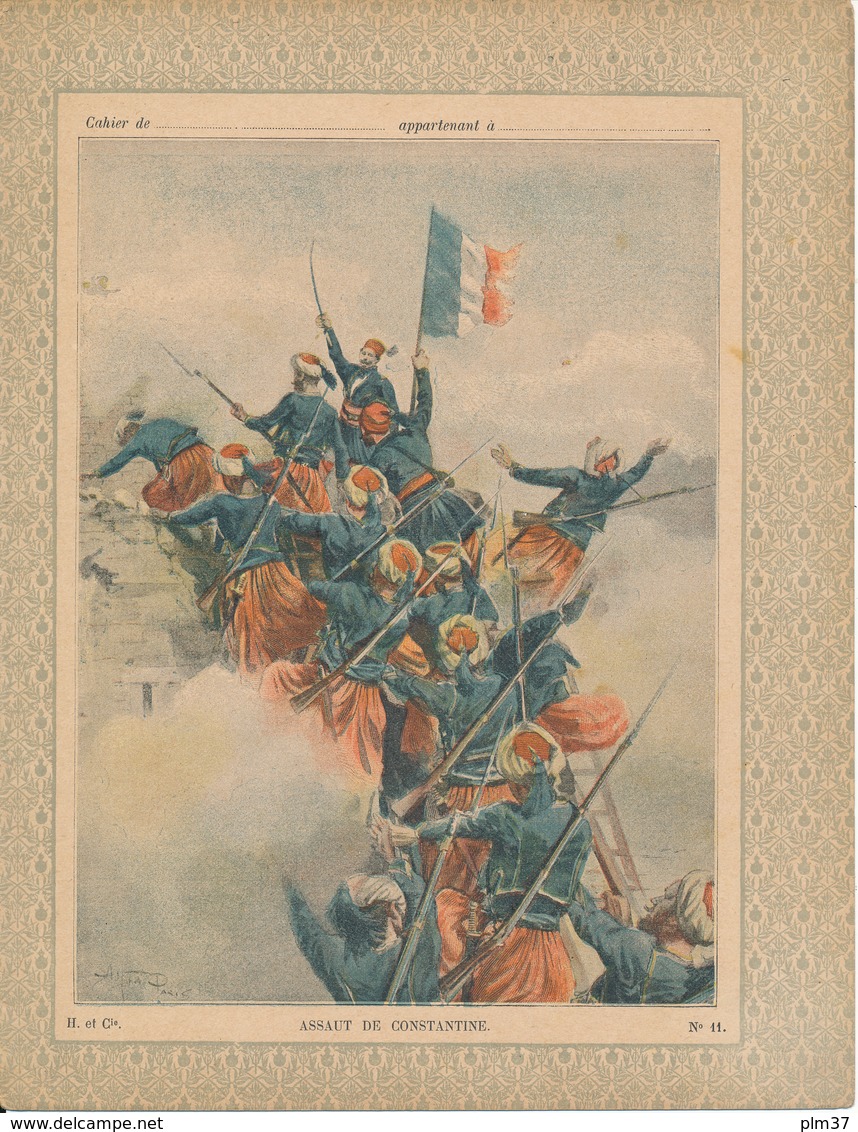 Couverture De Cahier - Gloires Militaires, Assaut De Constantine - Charaire - Protège-cahiers