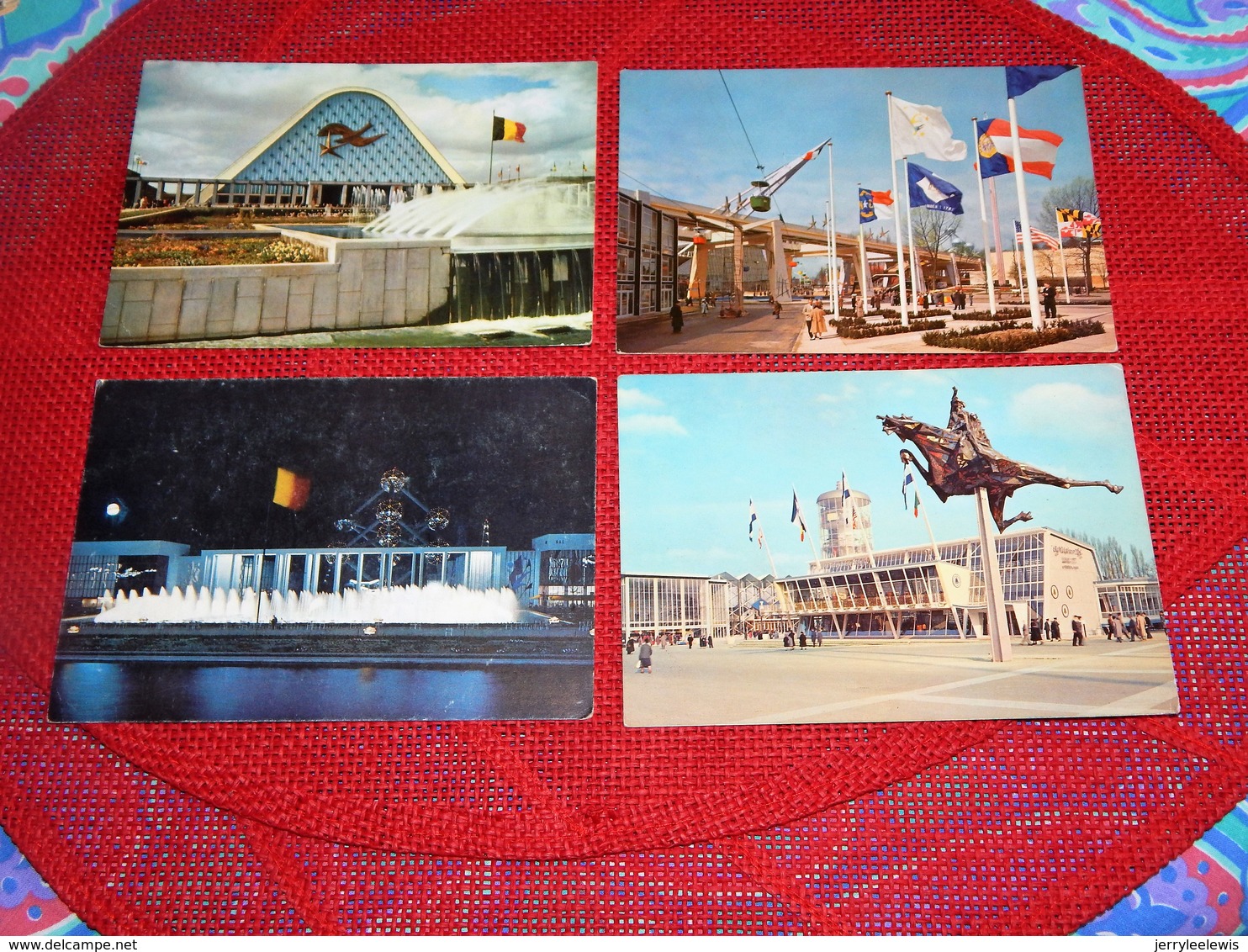 BRUXELLES - EXPOSITION  UNIVERSELLE 1958 - Lot De 8 Cartes De L'Exposition  (voir Description) - Expositions Universelles