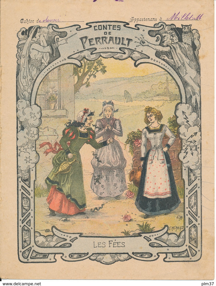 Couverture De Cahier - Contes De Perrault, Les Fées - Godchaux - Protège-cahiers
