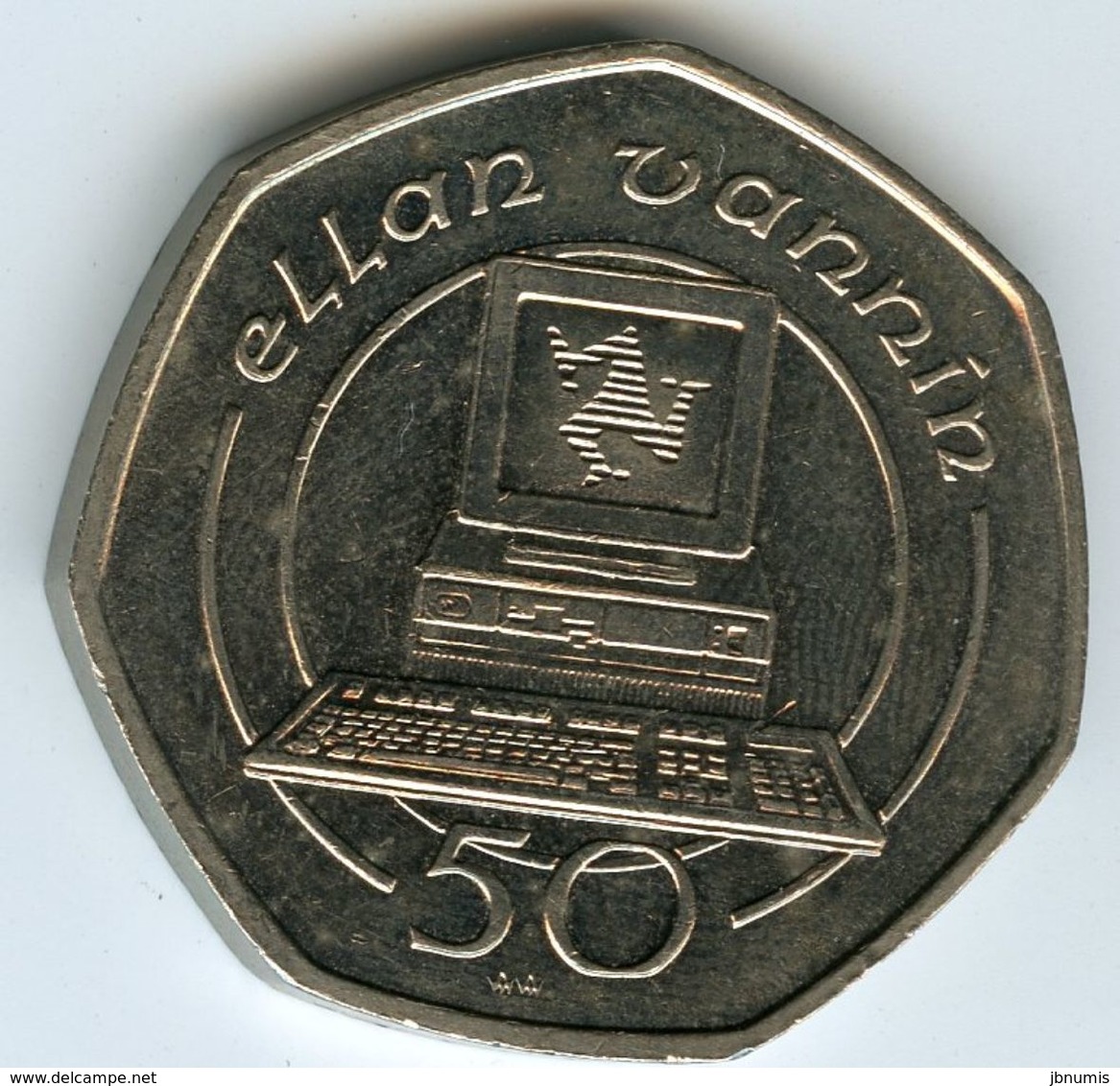 Ile De Man Isle 50 Pence 1989 AA Ordinateur Computer KM 212 - Isle Of Man