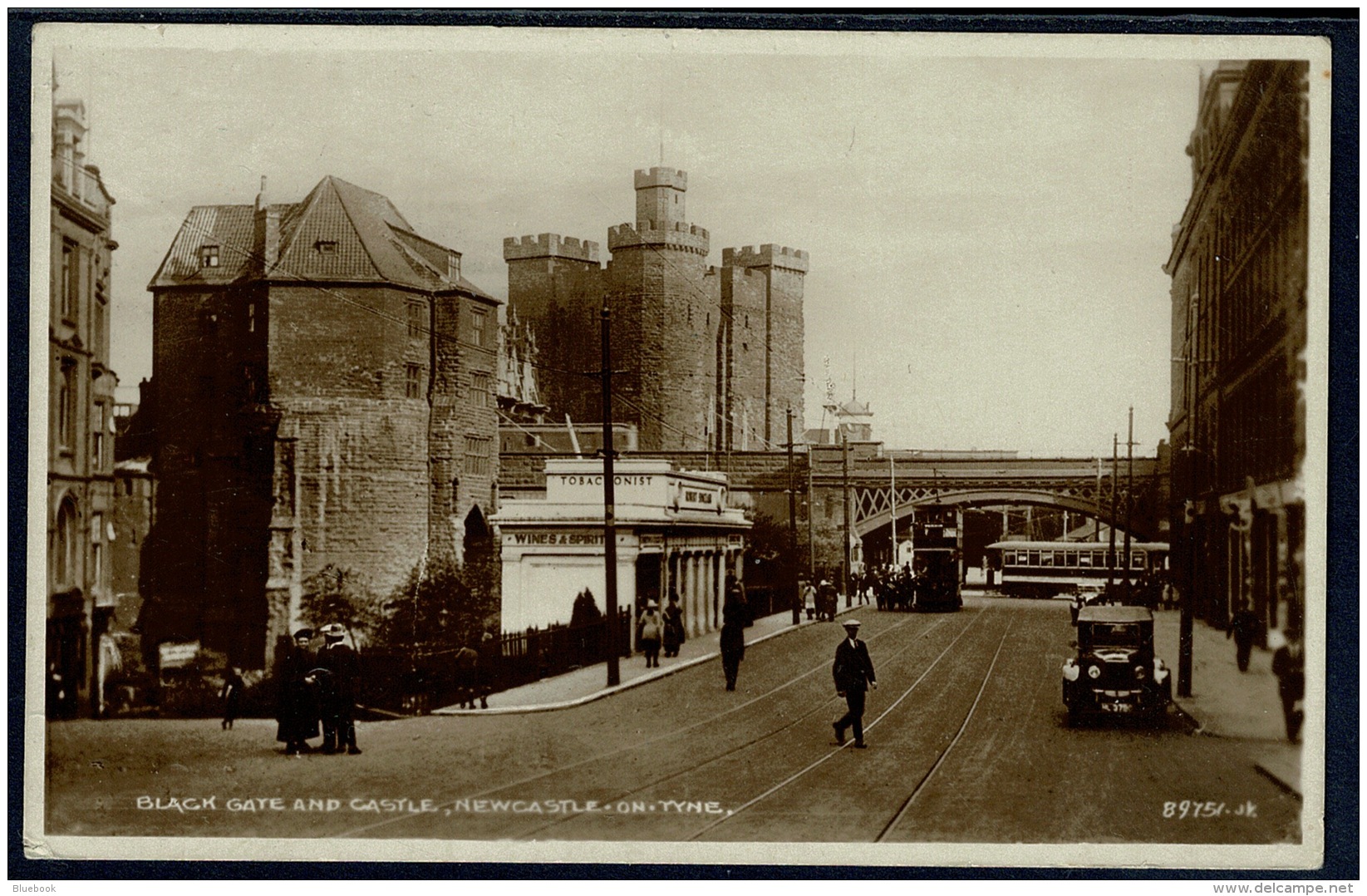 RB 1185 - Real Photo Postcard - Black Gate &amp; Castle Newcastle-on-Tyne - Northumberland - Newcastle-upon-Tyne