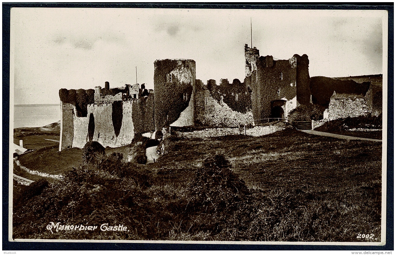 RB 1185 - Real Photo Postcard - Manorbier Castle Near Tenby Pembrokeshire Wales - Pembrokeshire