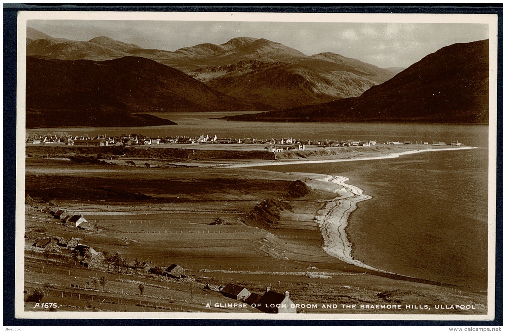 RB 1185 - Real Photo Postcard - Loch Broom &amp; Braemore Hills Ullapool - Ross-shire Scotland - Ross & Cromarty