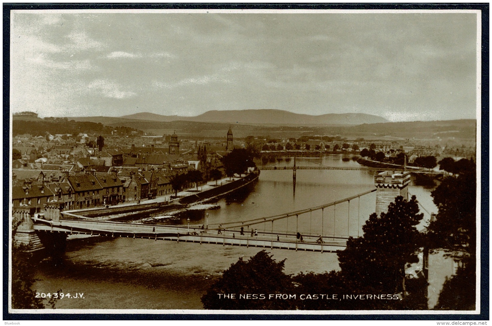 RB 1185 - Real Photo Postcard - The Ness Fron Inverness Castle - Inverness-shire Scotland - Inverness-shire