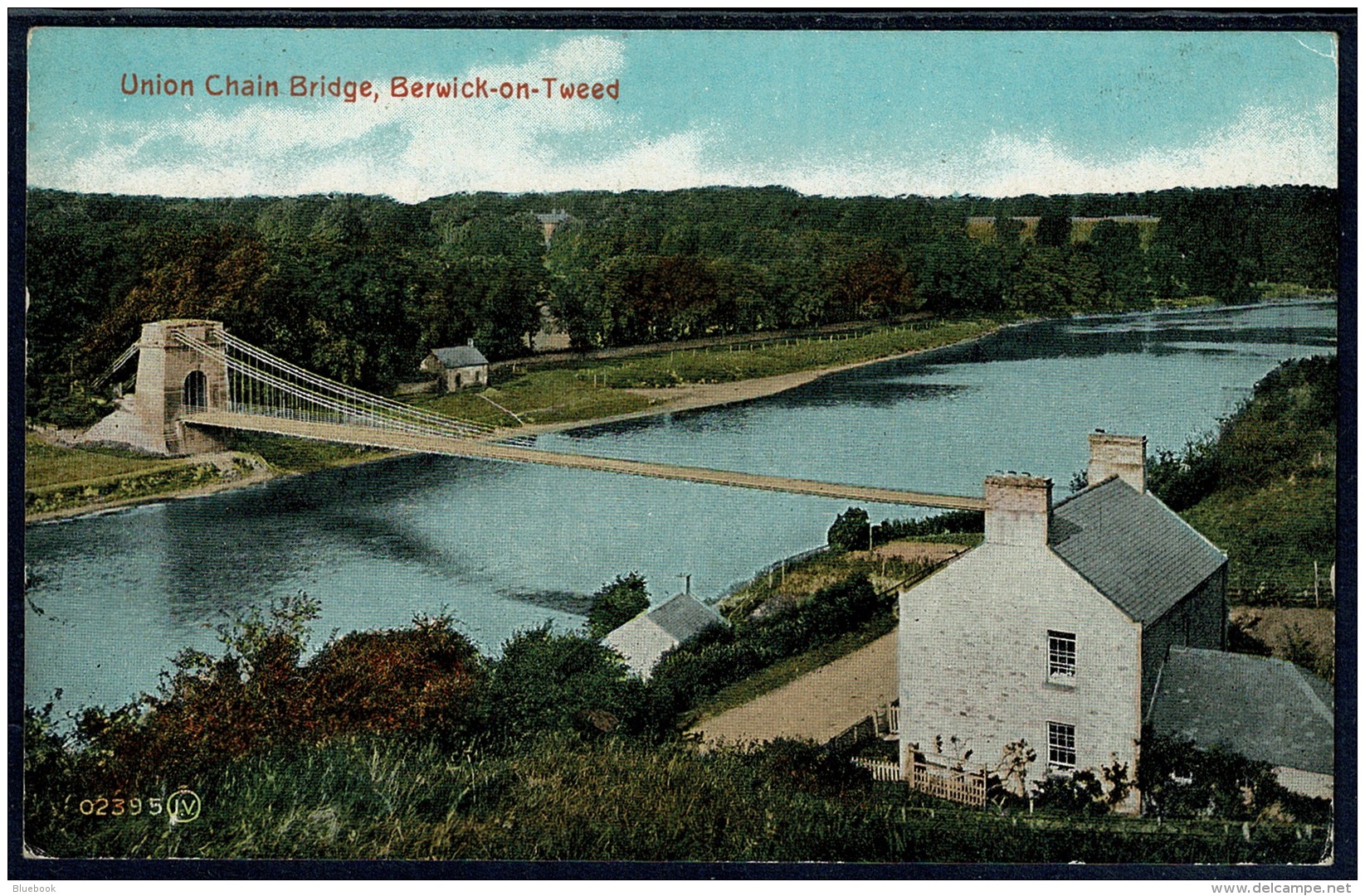 RB 1185 - Early Postcard Union Chain Bridge Berwick-on-Tweed Berwickshire Scotland England - Berwickshire