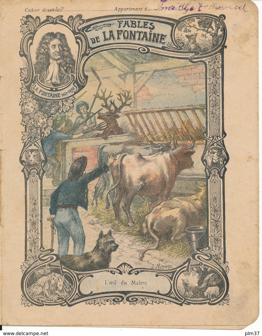 Couverture De Cahier - Fables De La Fontaine, L'Oeil Du Maître - Godchaux - Protège-cahiers