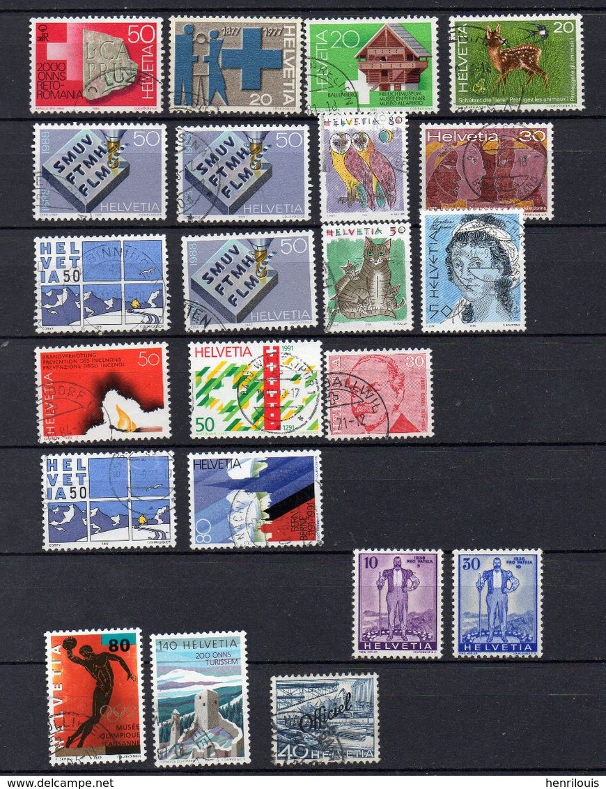 SUISSE Lot De Timbres  ( Ref 539 )  Voir 2 Scans - Mezclas (max 999 Sellos)