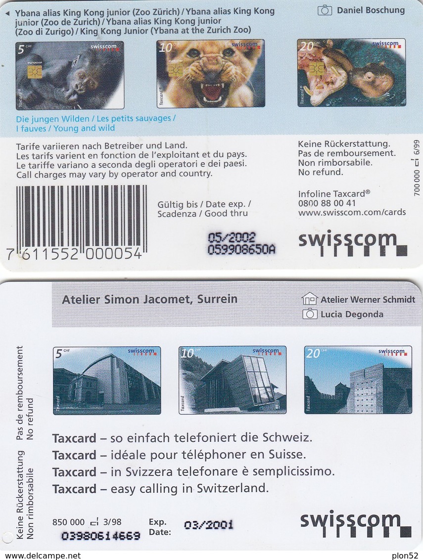 11504-N°. 2 TAXCARDS-USATE - Schweiz