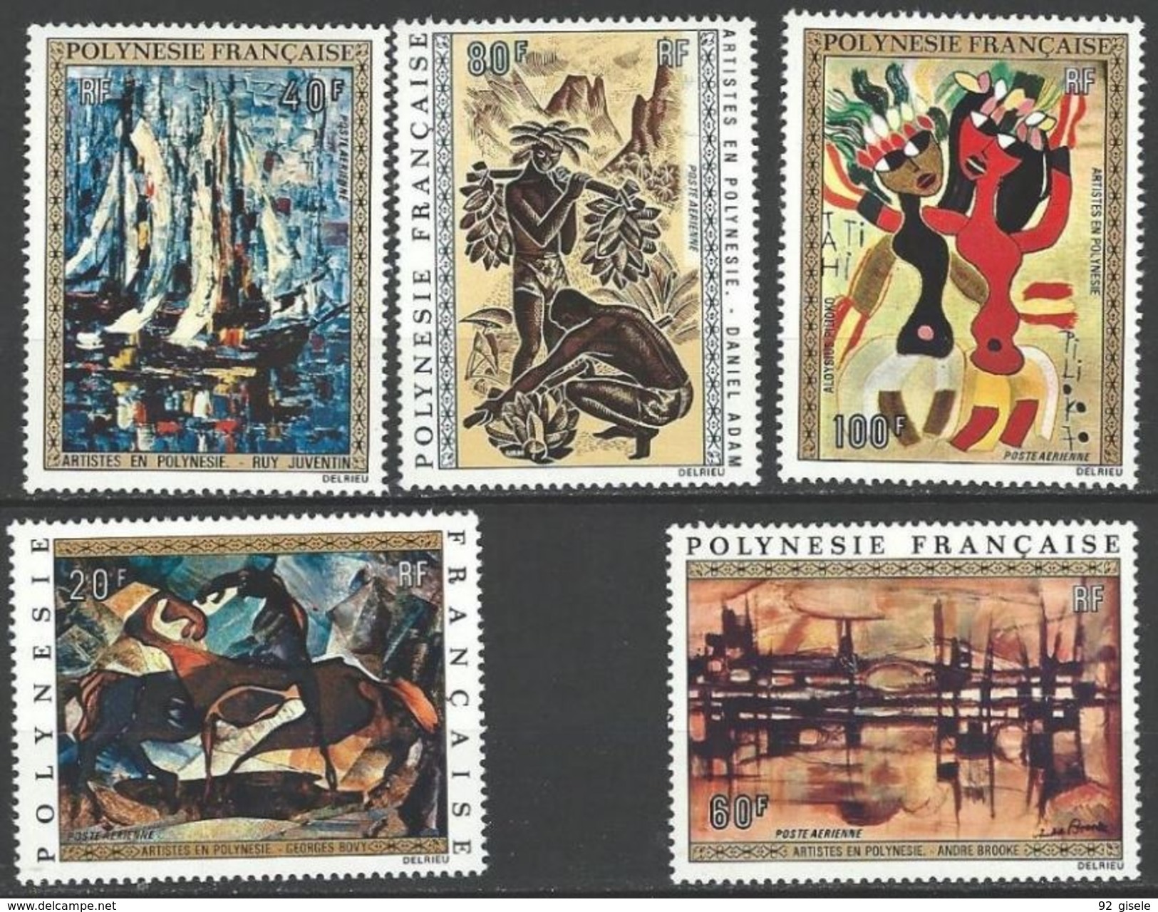 Polynésie Aerien Yt 65 à 69 (PA) " Tableaux " 1972 Neuf* - Unused Stamps