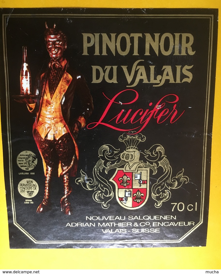 6524 - Pinot Noir Du Valais Lucifer Nouveau Salquenen Adrian Mathier Suisse - Fruits & Vegetables