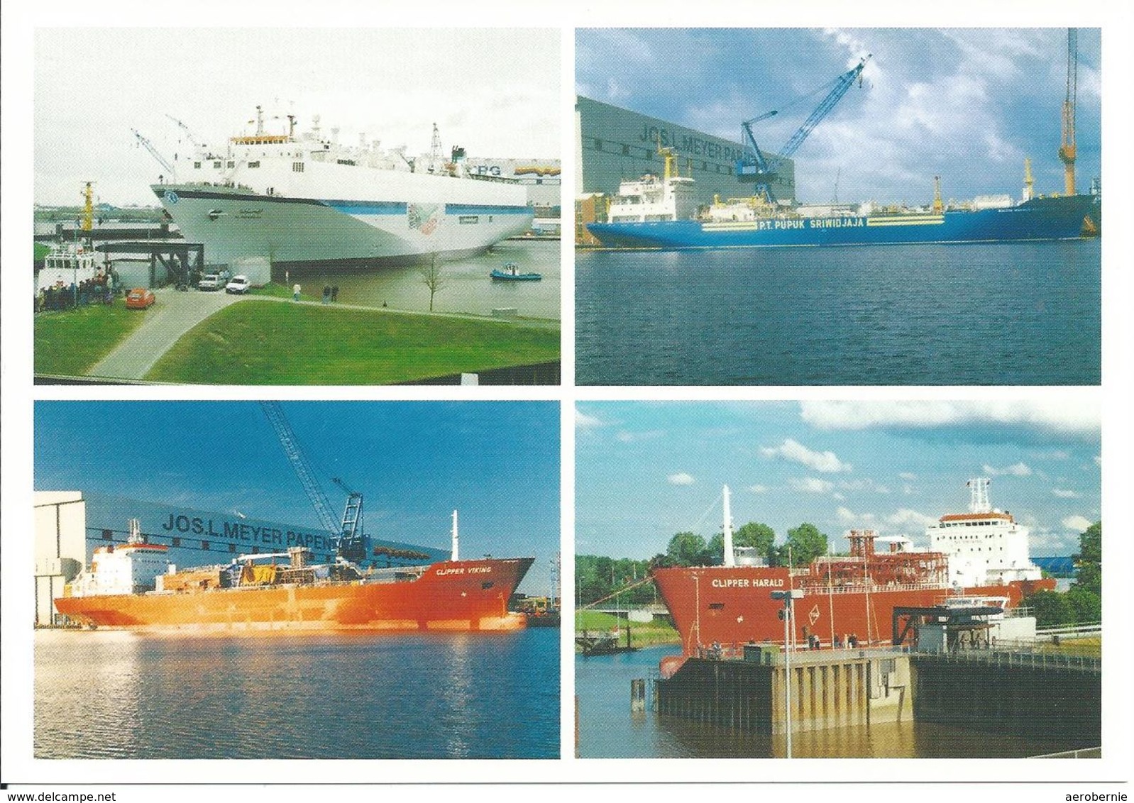 4-Bild-Postkarte MEYER-Werft / Tank- Und Spezialschiffe - Tanker