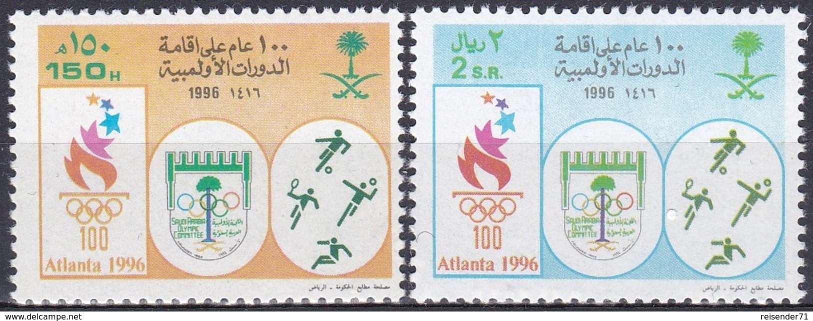 Saudi-Arabien Saudi-Arabia 1996 Sport Spiele Olympia Olympics Fußball Tennis Handball Weitsprung, Mi. 1250-1 ** - Saudi-Arabien