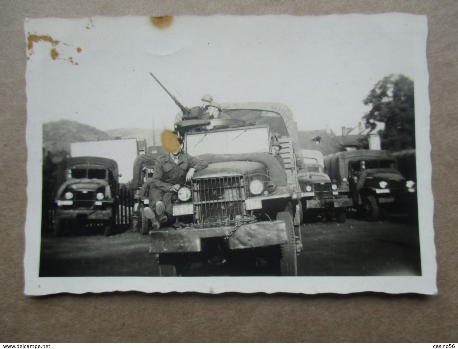 Photo GUERRE WW2 9X6  CM  MITRAILLEUSE - Guerre, Militaire