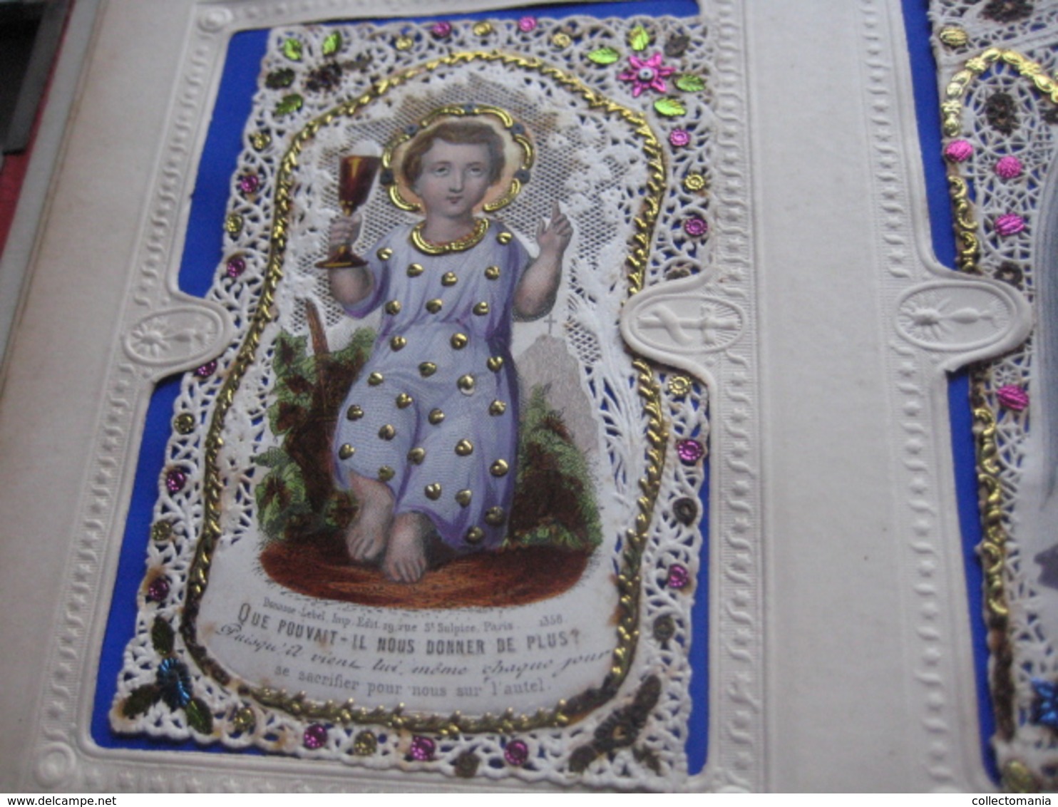 96 HOLY cards,  cartes litho, gravures, relief, mecanic : Saints ( heiligen ) JESUS MARIA cartes pieuses Very Good RARE