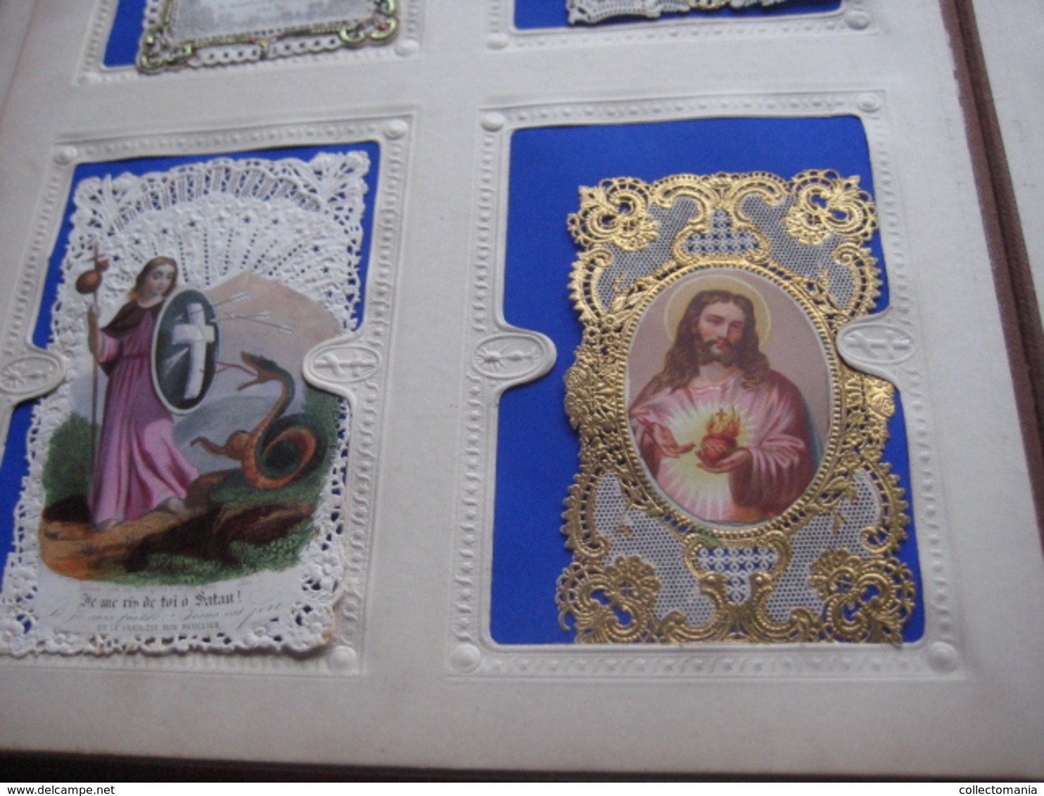 96 HOLY cards,  cartes litho, gravures, relief, mecanic : Saints ( heiligen ) JESUS MARIA cartes pieuses Very Good RARE