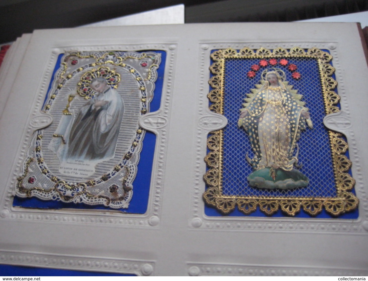 96 HOLY cards,  cartes litho, gravures, relief, mecanic : Saints ( heiligen ) JESUS MARIA cartes pieuses Very Good RARE