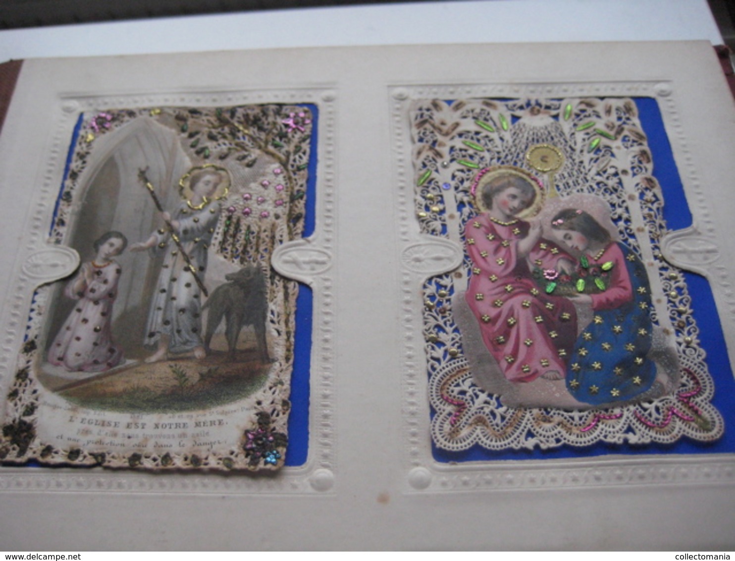 96 HOLY cards,  cartes litho, gravures, relief, mecanic : Saints ( heiligen ) JESUS MARIA cartes pieuses Very Good RARE