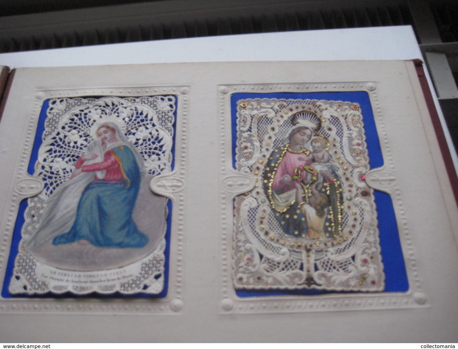96 HOLY cards,  cartes litho, gravures, relief, mecanic : Saints ( heiligen ) JESUS MARIA cartes pieuses Very Good RARE