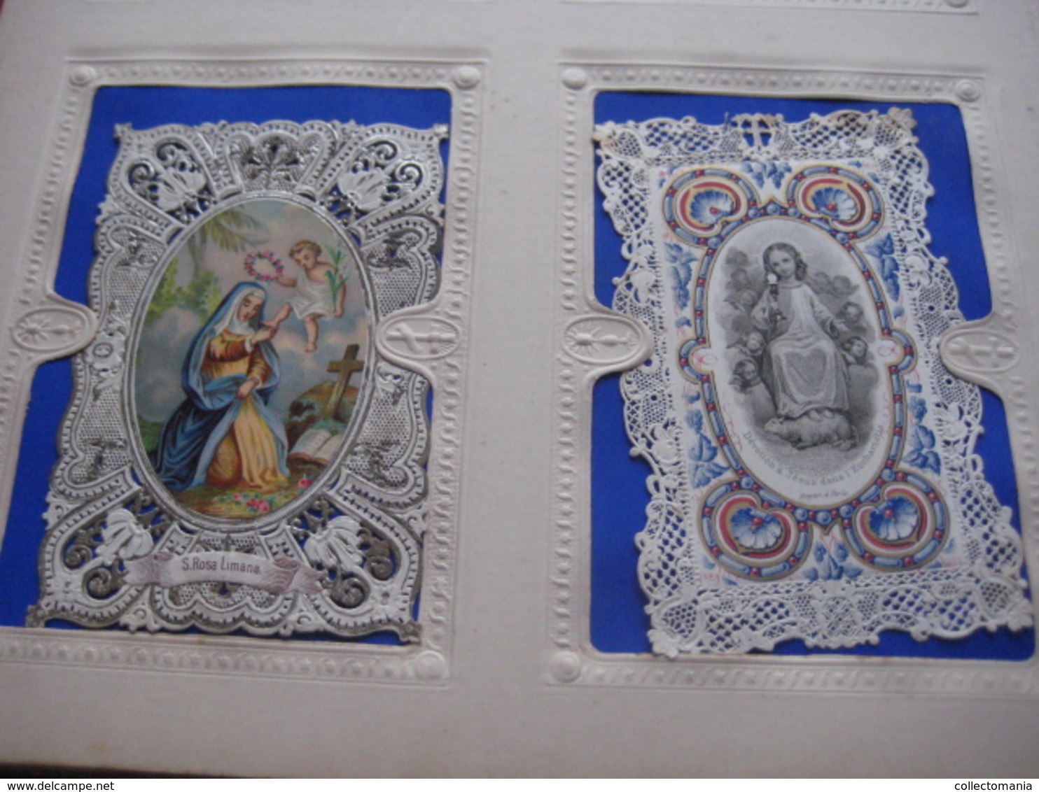 96 HOLY cards,  cartes litho, gravures, relief, mecanic : Saints ( heiligen ) JESUS MARIA cartes pieuses Very Good RARE