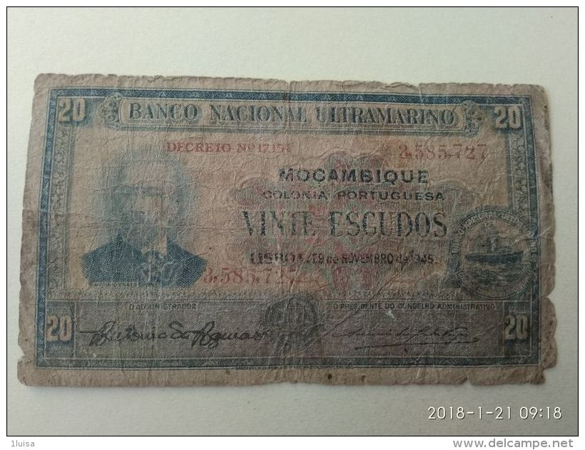 20 Escudos 1945 - Mozambico