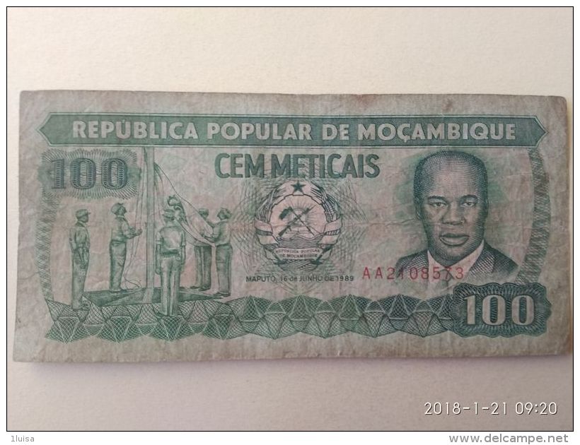 100 Meticais 1989 - Mozambique