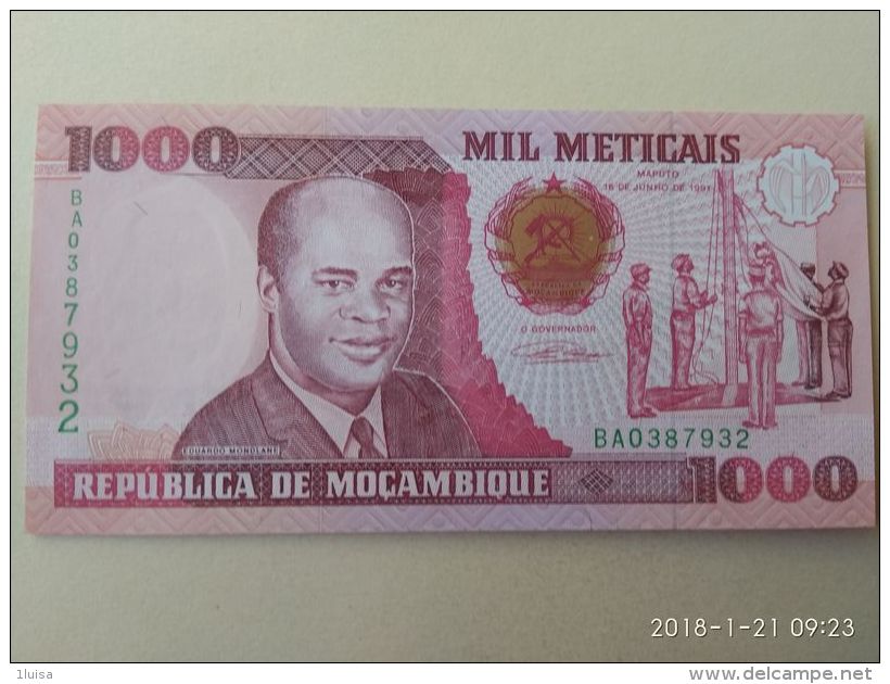 1000 Meticais 1991 - Mozambico
