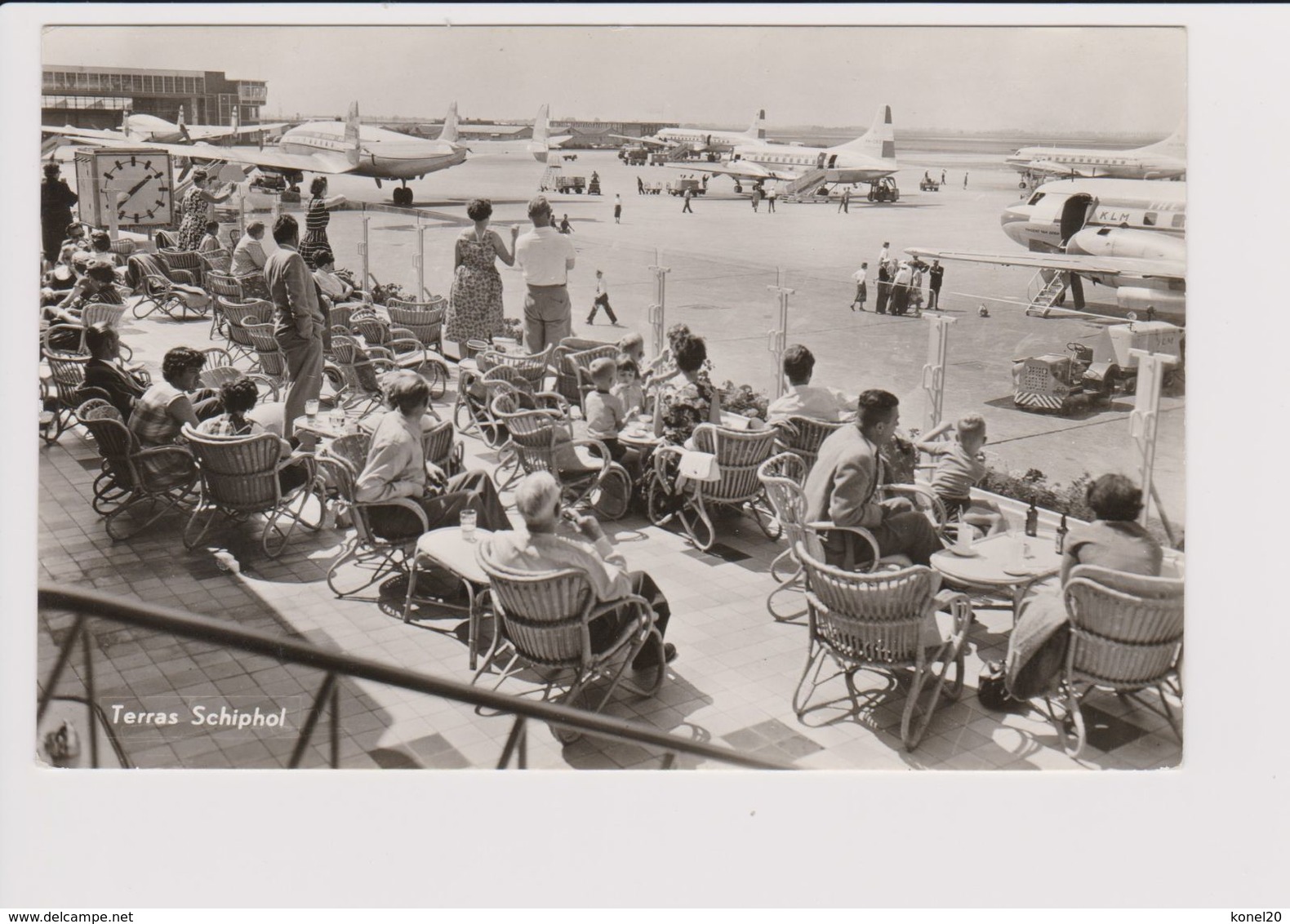 Vintage Rppc KLM K.L.M Royal Dutch Airlines Fleet Lockheed Constellation & Douglas @ Schiphol Amsterdam Airport - 1919-1938: Entre Guerres