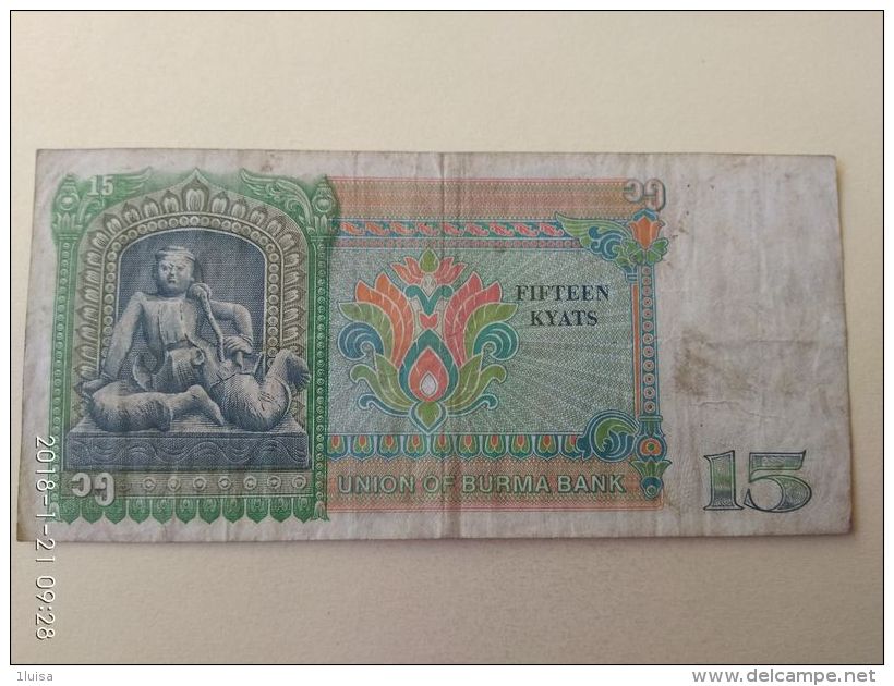 15 Kyat 1986 - Myanmar