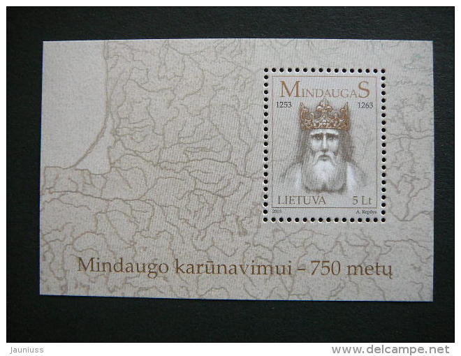 750th Anniversary Of The Coronation Of Mindaugas Lietuva Litauen Lituanie Litouwen Lithuania 2003 MNH #Mi.825 Block 28 - Lithuania