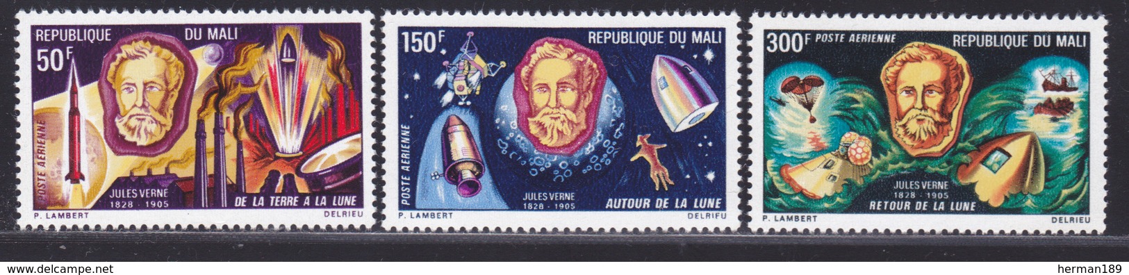 MALI AERIENS N°   90 à 92 ** MNH Neufs Sans Charnière, TB (D4667) Cosmos, Jules Verne, Précurseur De L'espace - Mali (1959-...)