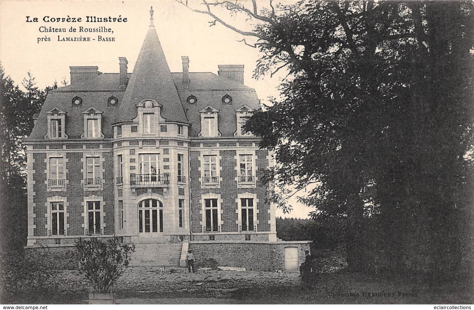 Lamazière Basse     19       2  Cartes   Autel De L'église Et Château De Roussilhe    (voir Scan) - Sonstige & Ohne Zuordnung