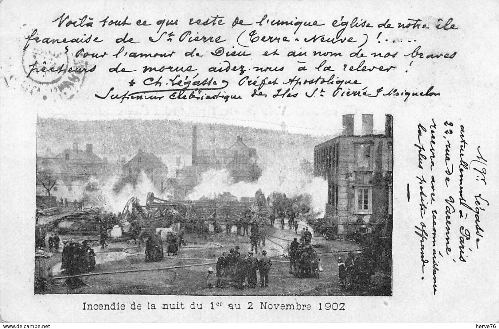 SAINT PIERRE ET MIQUELON - Incendie De La Nuit Du 1er Au 2 Novembre 1902 - Reste De L'unique Eglise - Saint-Pierre-et-Miquelon