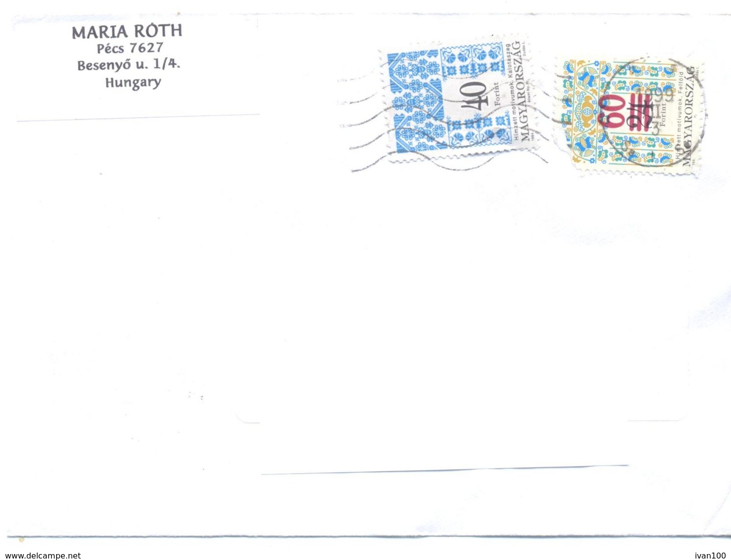 1999. Hungary,  The Letter Sent By Ordinary  Post To Moldova - Brieven En Documenten