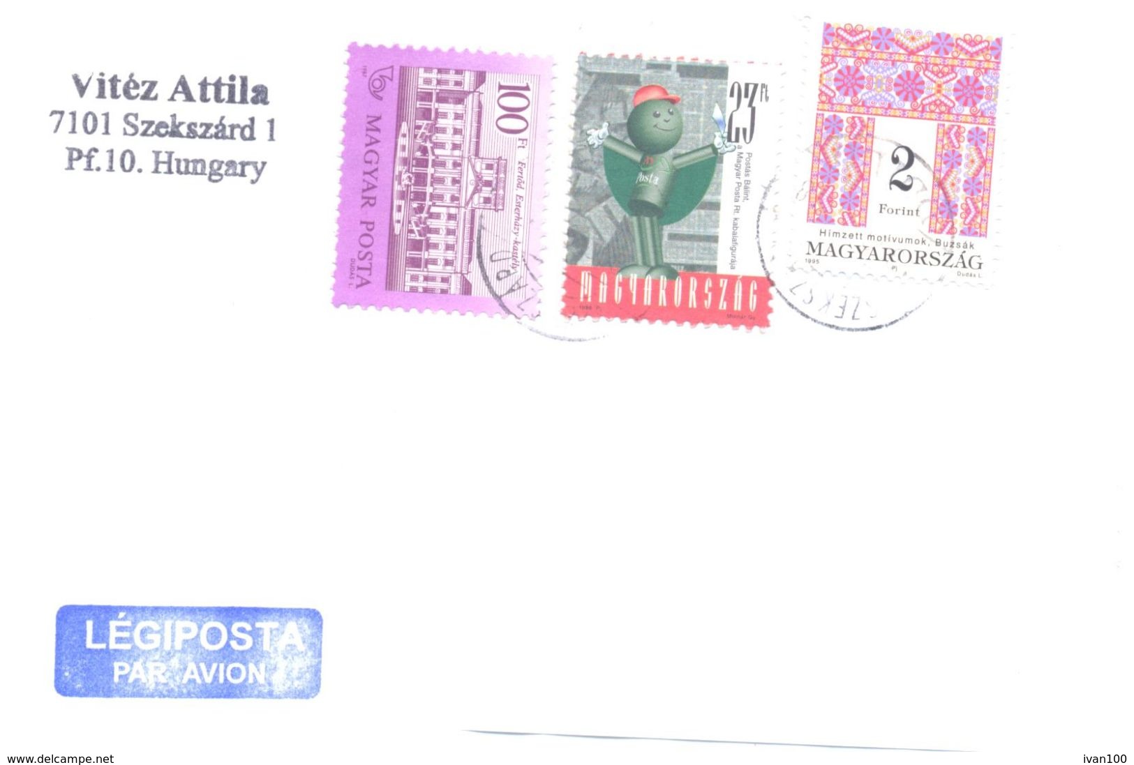 1999. Hungary,  The Letter Sent By Air-mail  Post To Moldova - Briefe U. Dokumente