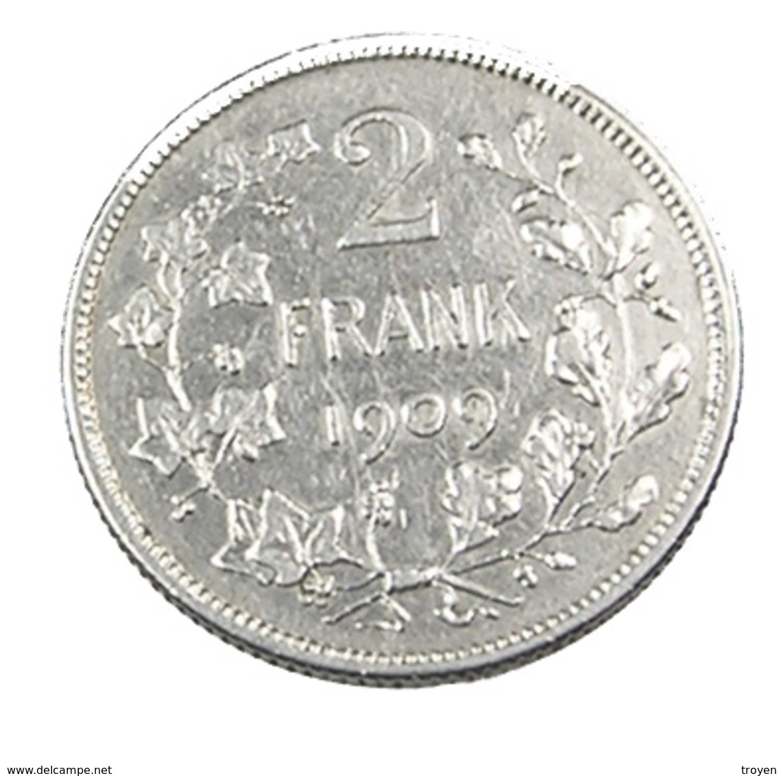 2 Francs  - Belgique - 1909 - TTB+ -  Argent - - 2 Francs