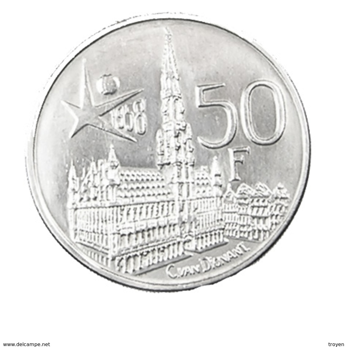 50 Francs  - Belgique - 1958 -  TTB  -  Argent - - 50 Francs
