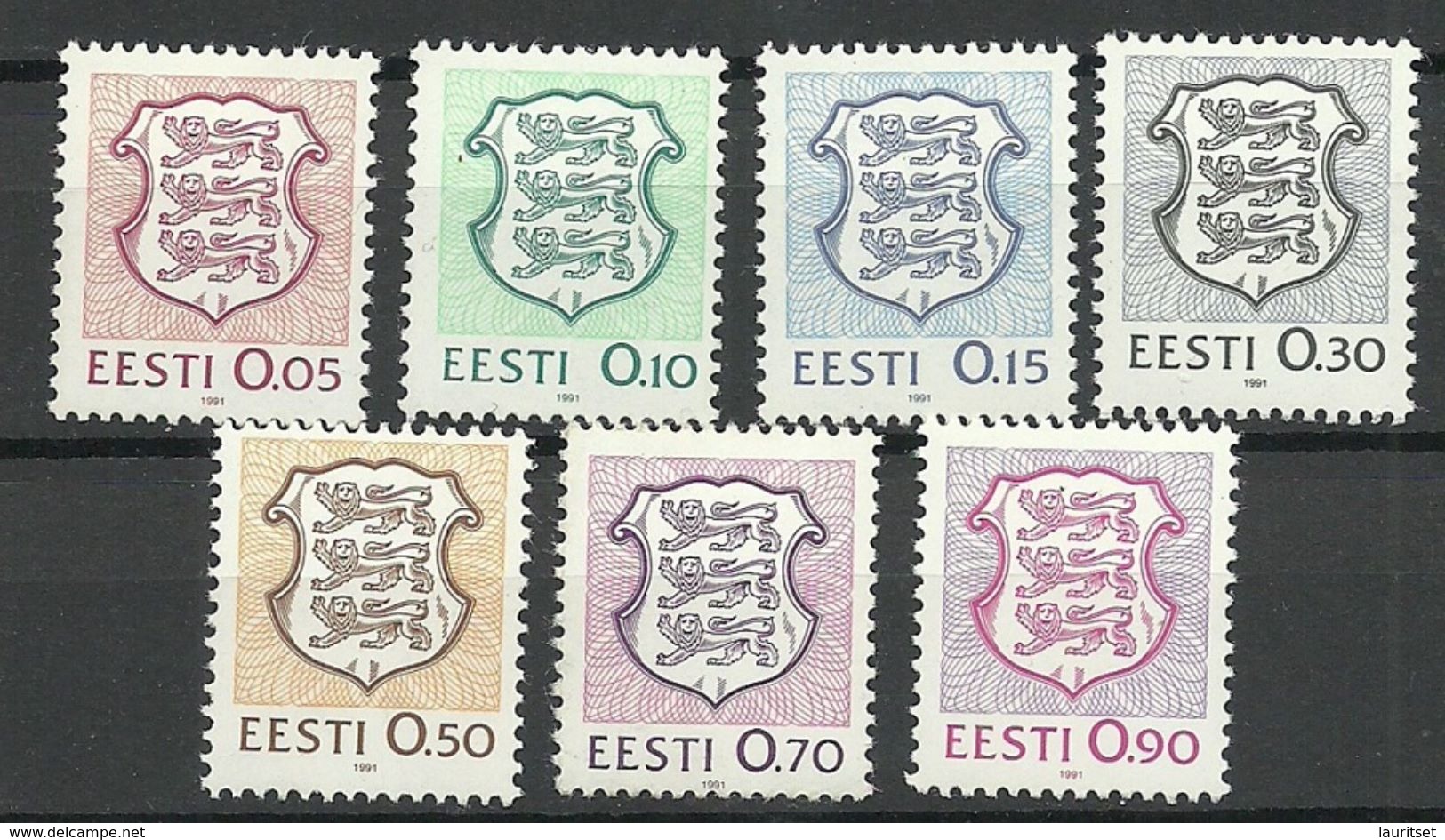 Estland Estonia Estonie 1991 Michel 165 - 171 MNH - Estonia