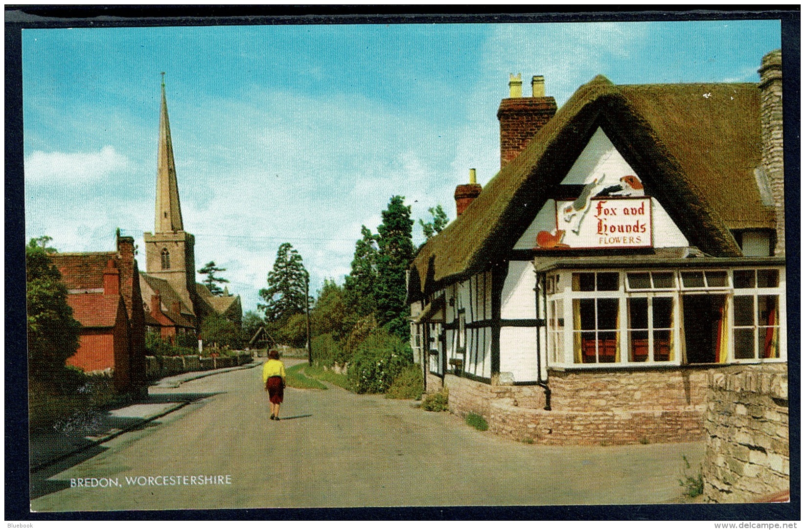 RB 1186 - J. Salmon Postcard - Fox &amp; Hounds Public House Inn - Bredon Worcestershire - Other & Unclassified