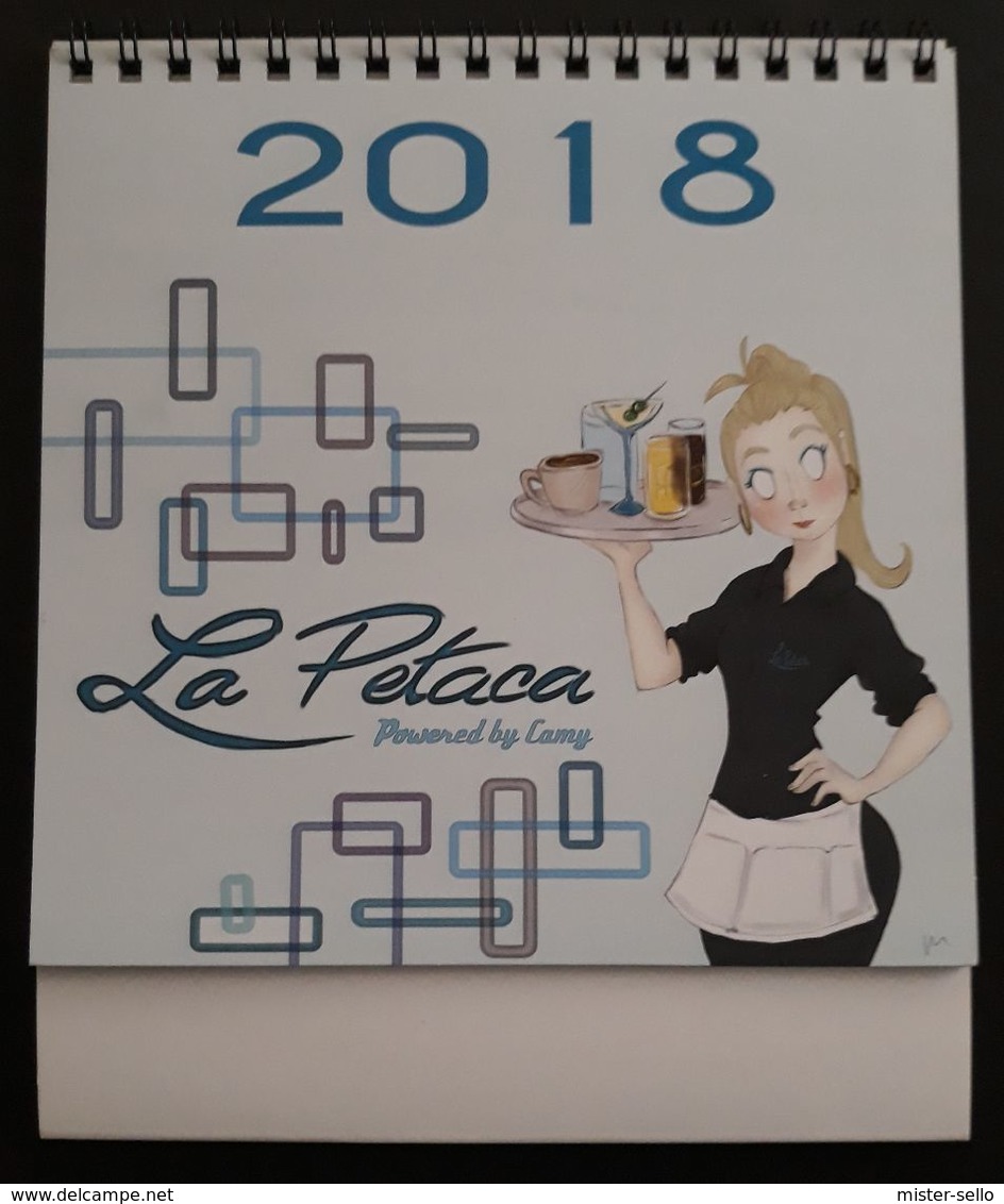 2018 CALENDARIO TAMAÑO MEDIANO BAR LA PETACA (ZARAGOZA) . - Grand Format : 2001-...