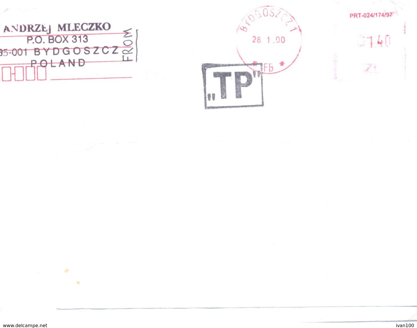 2000. Poland, The Letter Sent  By Ordinary Post To Moldova - Brieven En Documenten