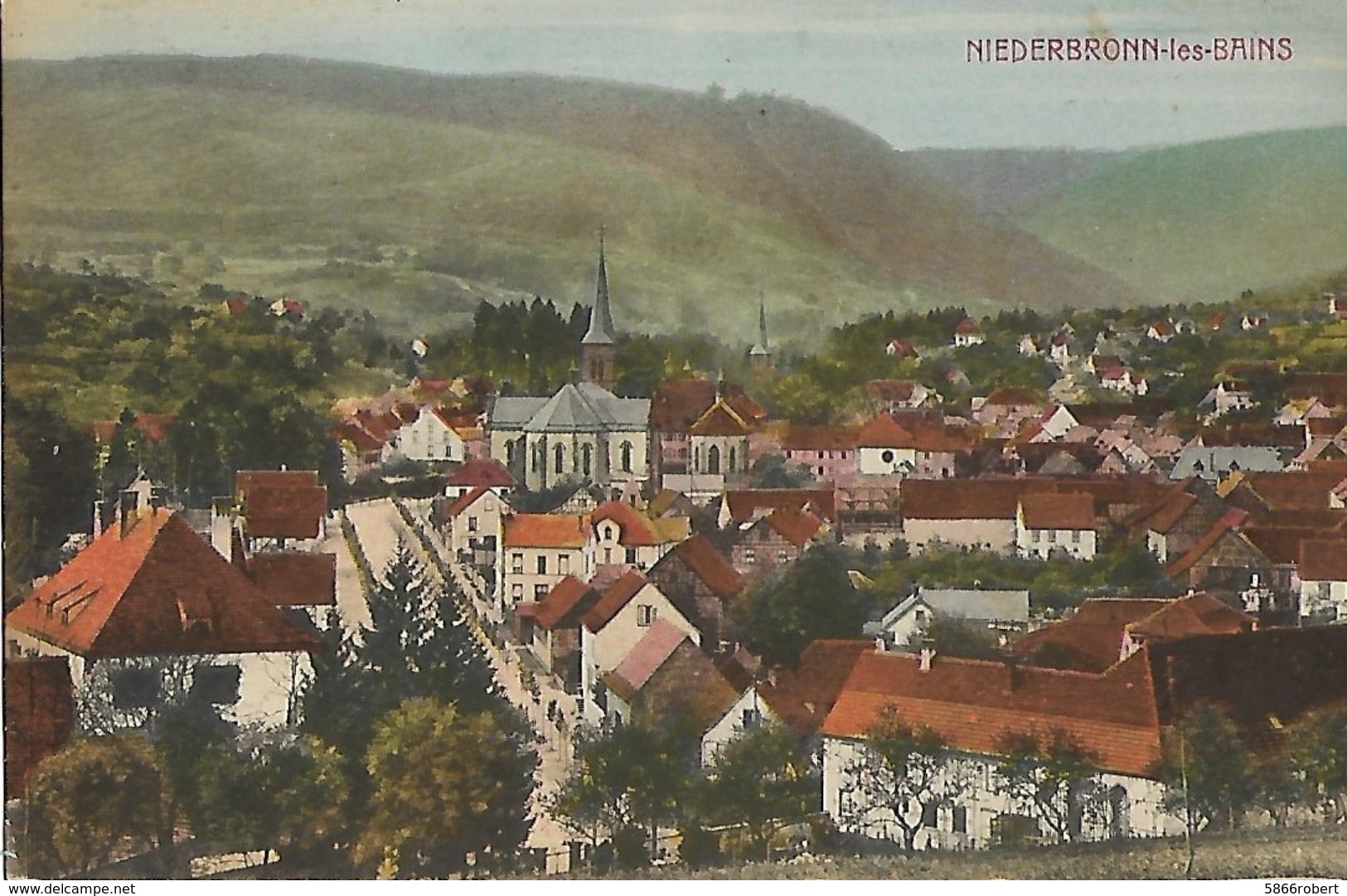 CARTE POSTALE ORIGINALE ANCIENNE COULEUR : NIEDERBRONN LES BAINS BAS RHIN (67) - Niederbronn Les Bains