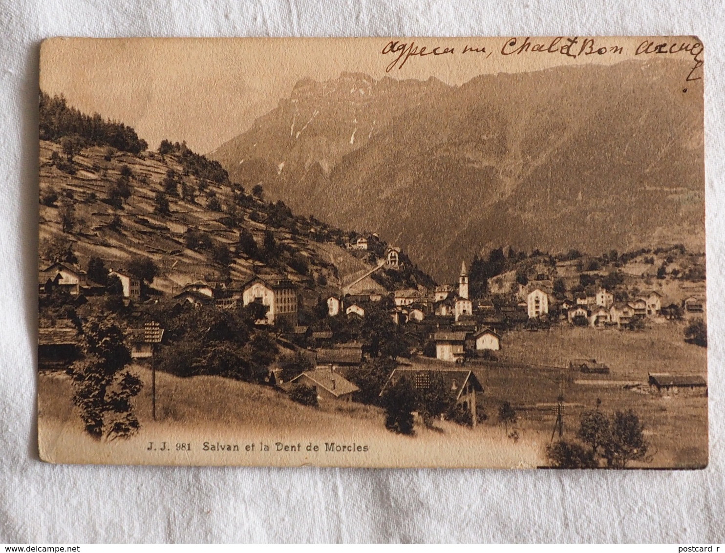 Switzerland Salvan Et La Dent De Morcles Stamp 1909    A 166 - Salvan