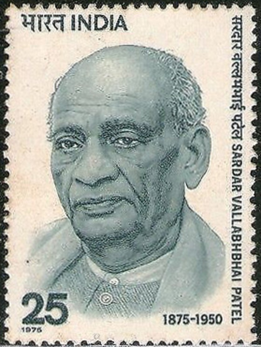 INDIA STAMPS, 31 OCT 1975, SARDAR VALLABHBHAI PATEL, MNH - Unused Stamps