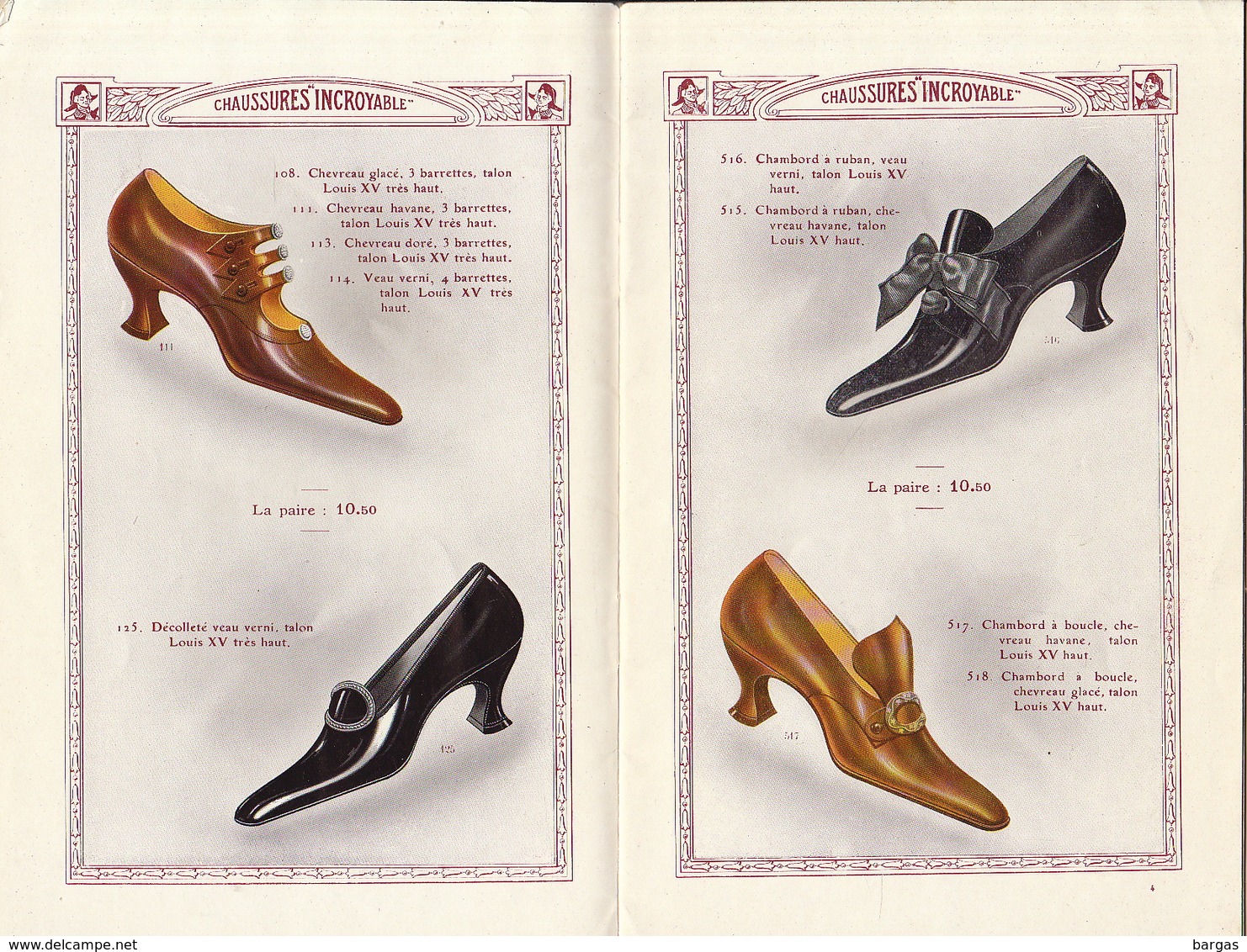 Mode Catalogue De Chaussure Incroyable à Paris 1910 - Kleidung & Textil