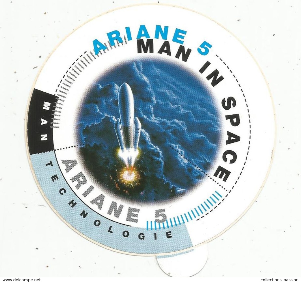 Autocollant , AVIATION & ESPACE , Ariane 5 , MAN IN SPACE - Autocollants