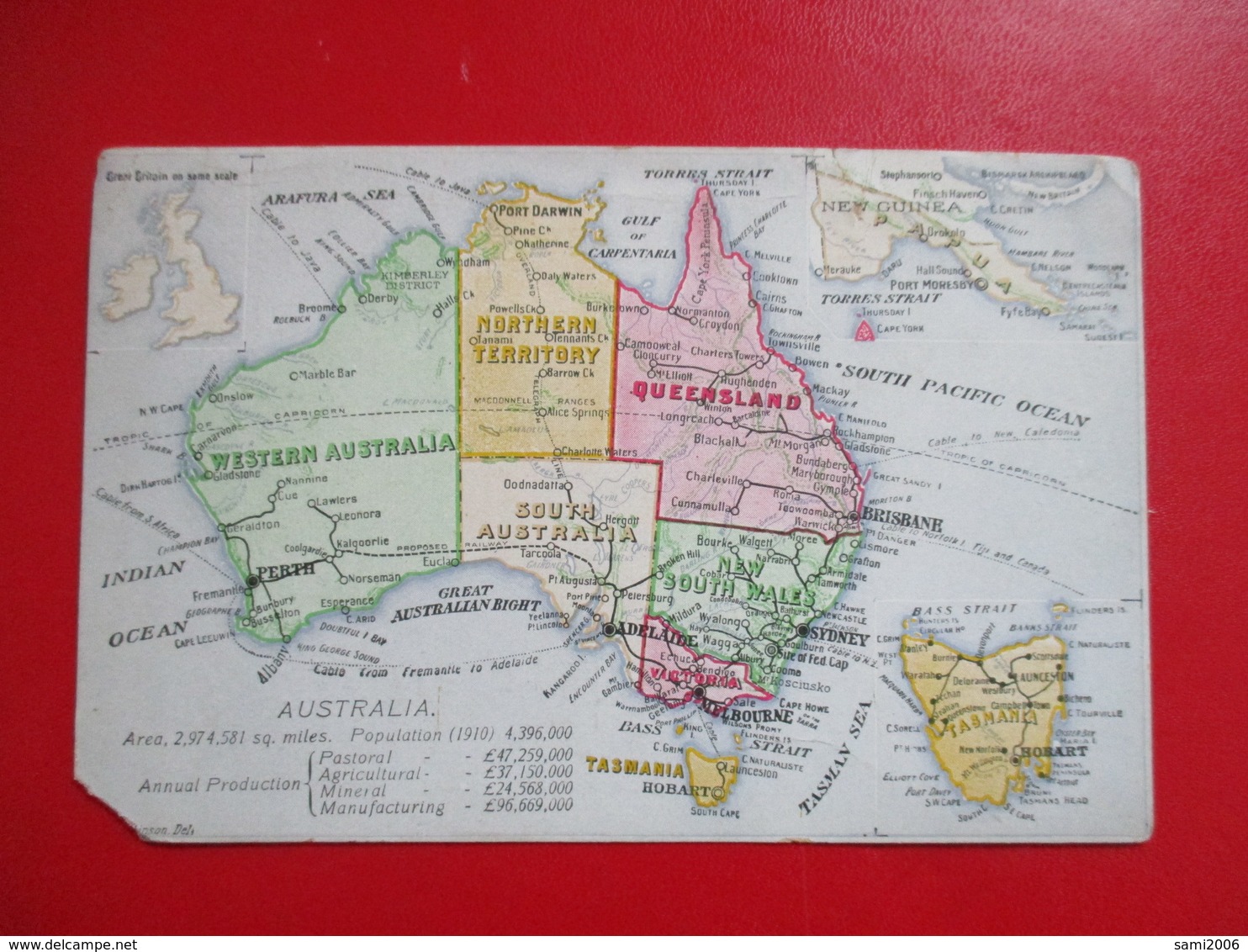 CPA AUSTRALIE PLAN CARTE - Autres & Non Classés