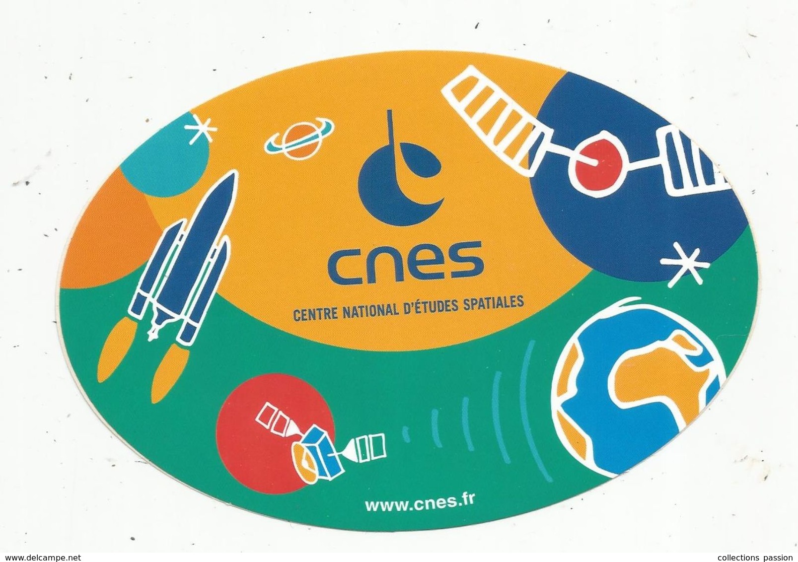 Autocollant , AVIATION & ESPACE , Centre National D'études Spatiales , CNES - Autocollants