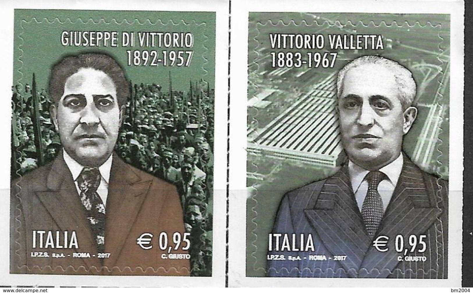 2017 Italien Mi.3990-1 **MNH . 60. Todestag Von Giuseppe Di Vittorio; 50. Todestag Von Vittorio Valletta - 2011-20: Neufs