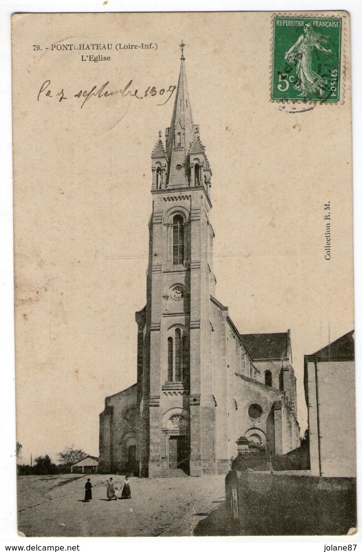 CPA   44      PONTCHATEAU     1909       L EGLISE - Pontchâteau